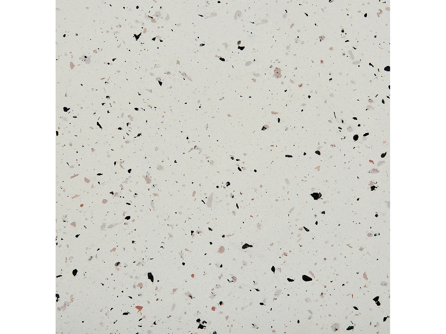 Beistelltisch Beton und Glasfaser creme weiß Terrazzo Optik rund ⌀ 50 cm Cafffi