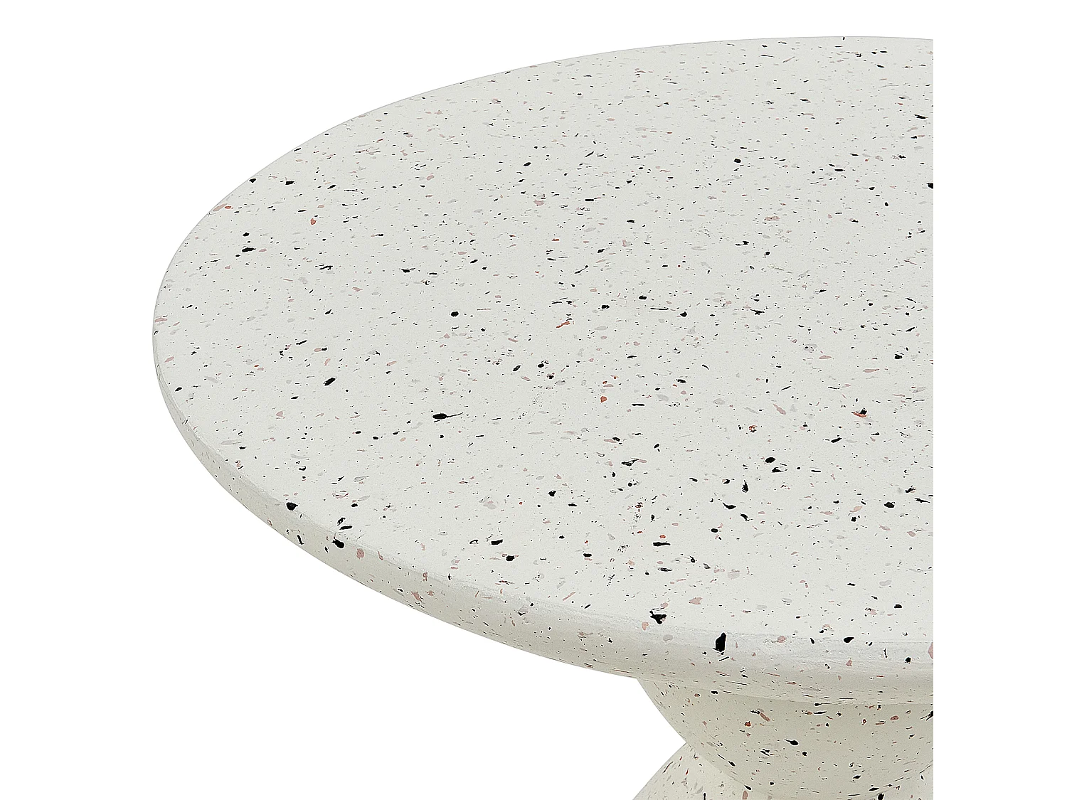 Side Table CAFFI 50 cm 50 cm White Terrazzo