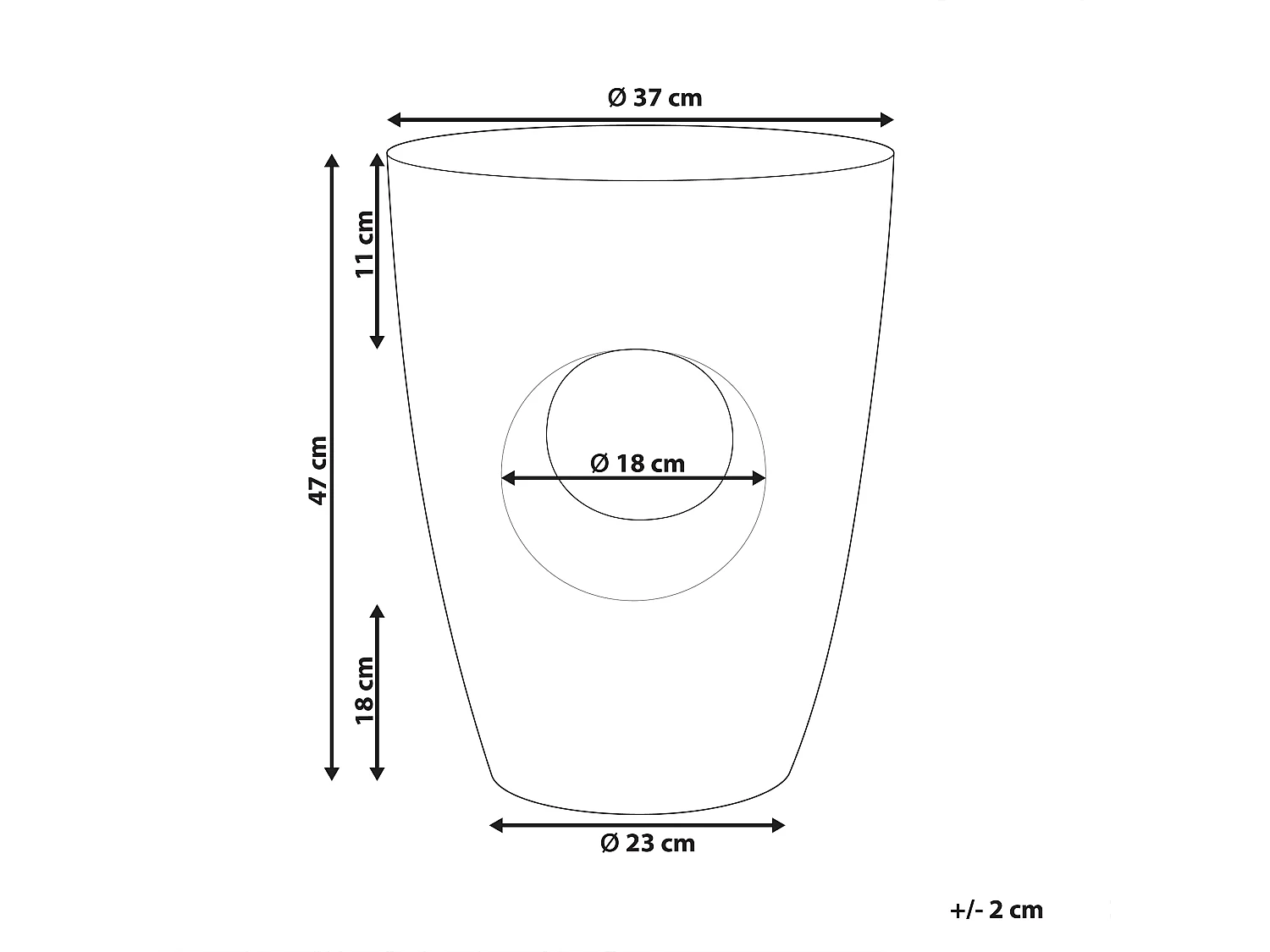 Bijzettafel EDOLO Gebroken wit