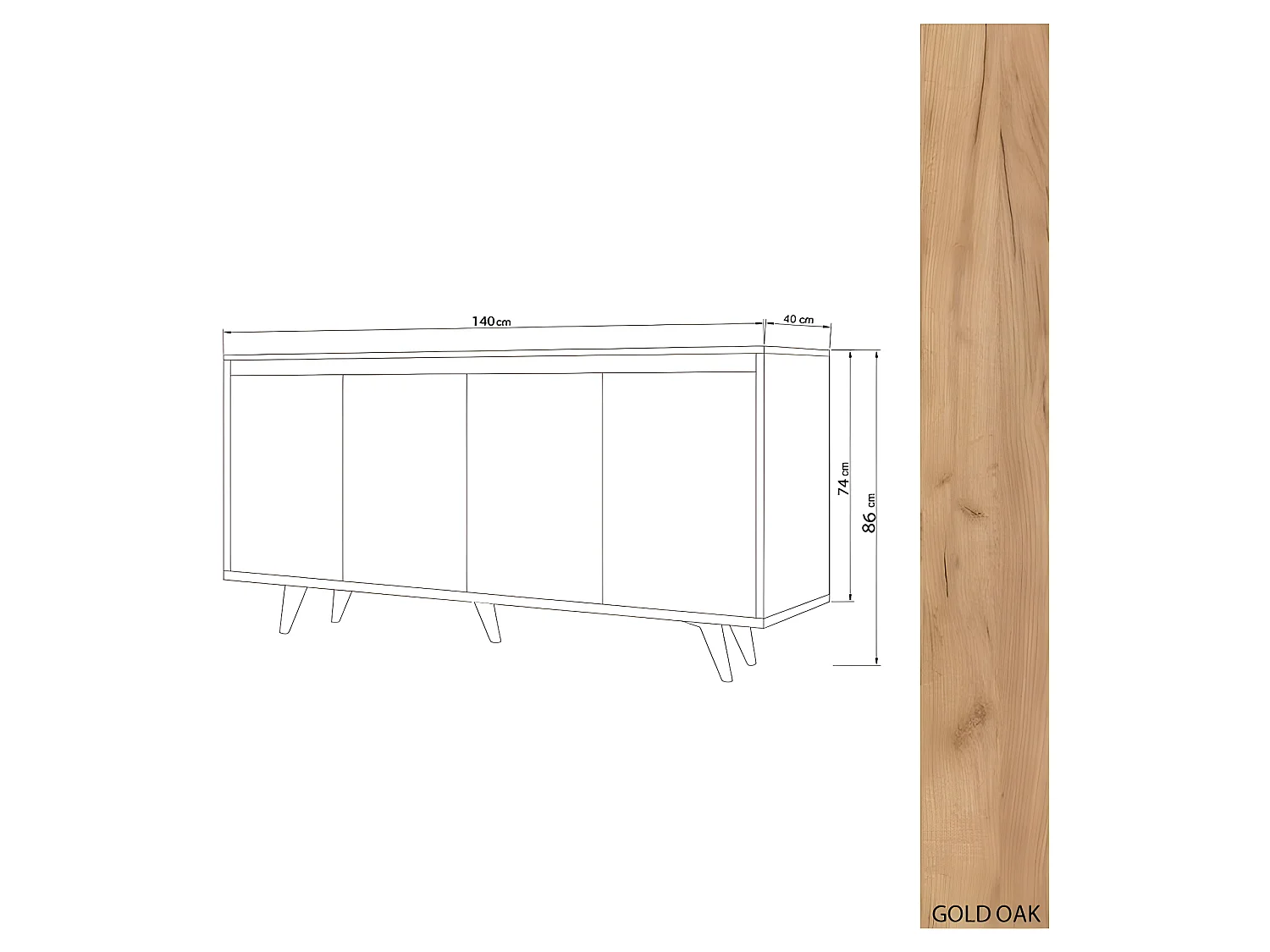 Sideboard Falcon/Braun&Weiss