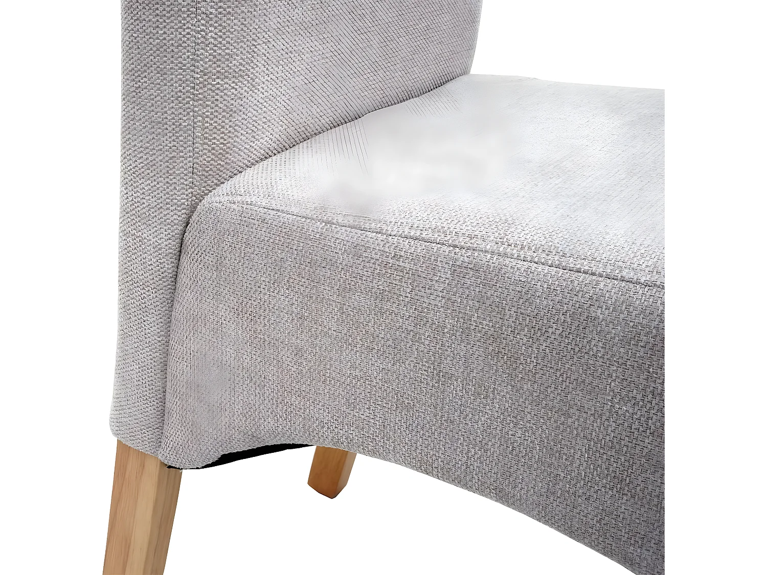 Eetkamerstoel Crotone (set van 6),  crème beige, lichtgekleurde poten