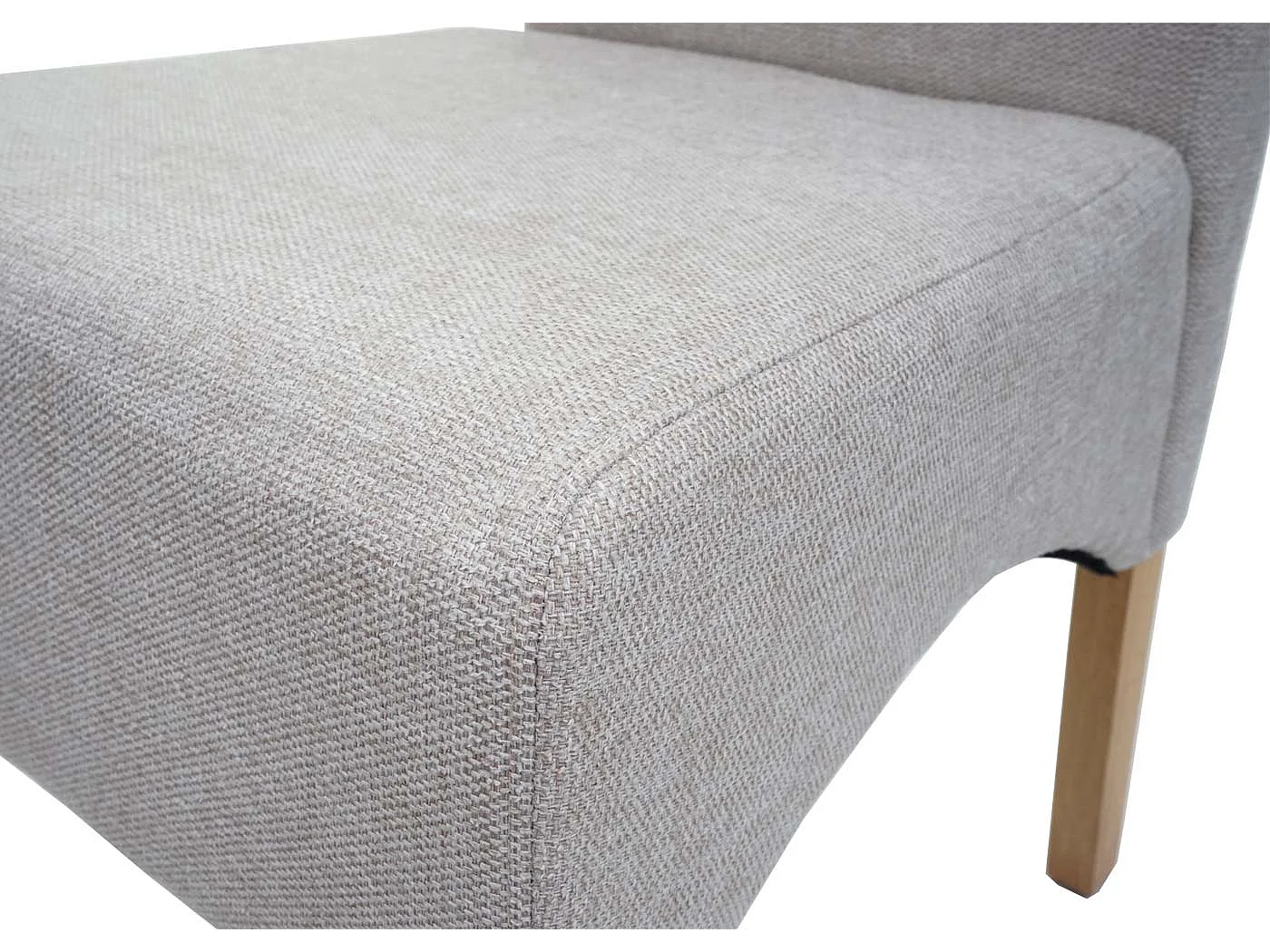 Chaise de salle à manger Crotone (lot de 6),  crème beige, pieds clairs