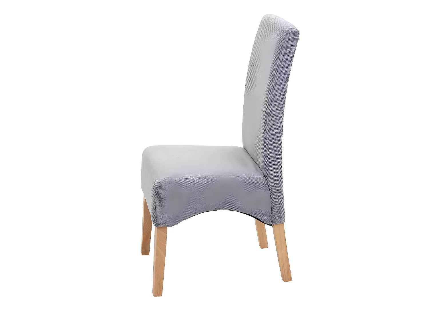 Silla de comedor Crotone (juego de 6),  gris claro, patas claras
