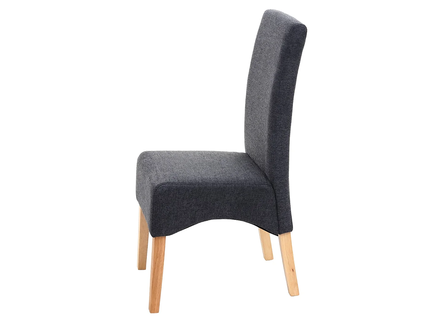 Set 6x sedie soggiorno moderno elegante Latina tessuto per sala da pranzo grigio scuro gambe chiare