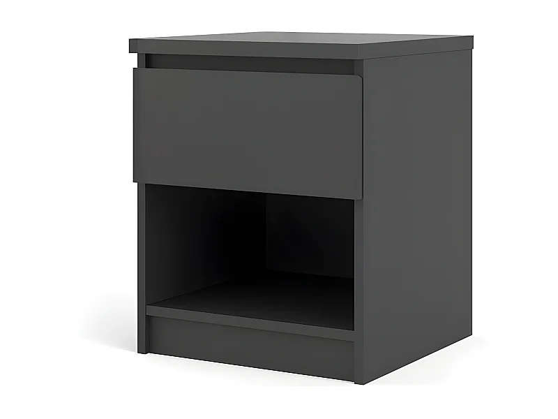 Nada nachtkastje 1 lade en 1 plank mat zwart.