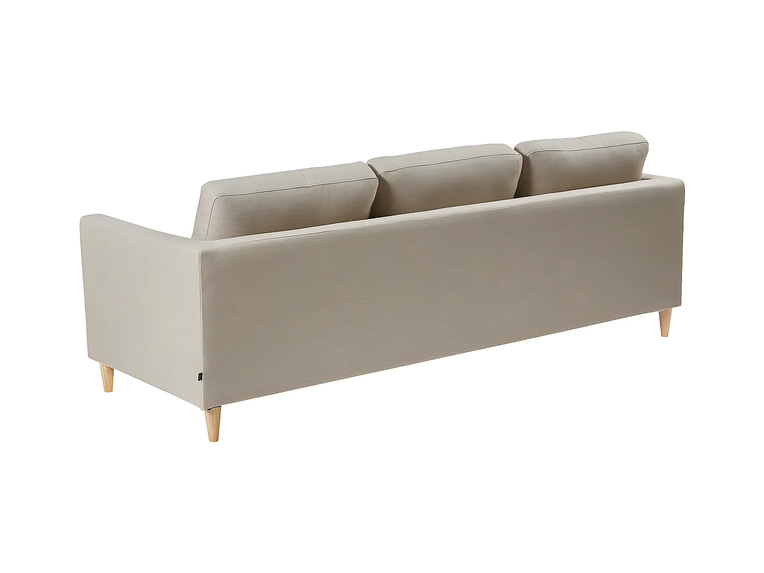 Marino bank 3 persoons stof zandkleurig.