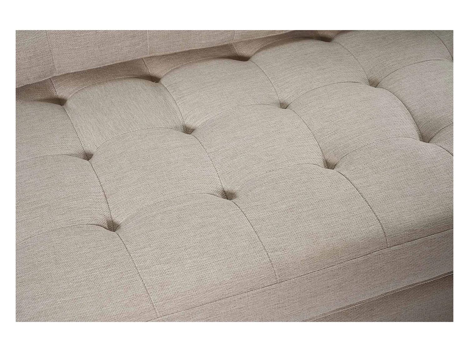 Marino bank 3 persoons stof zandkleurig.