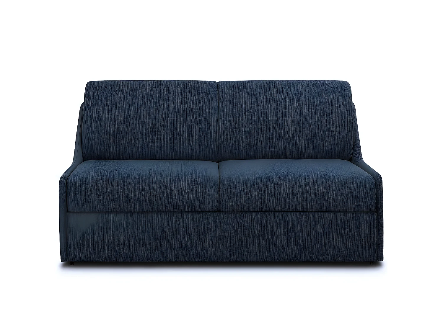 Canapé lit EXPRESSO  express compact 160cm matelas 16cm tissu tweed bleu nuit