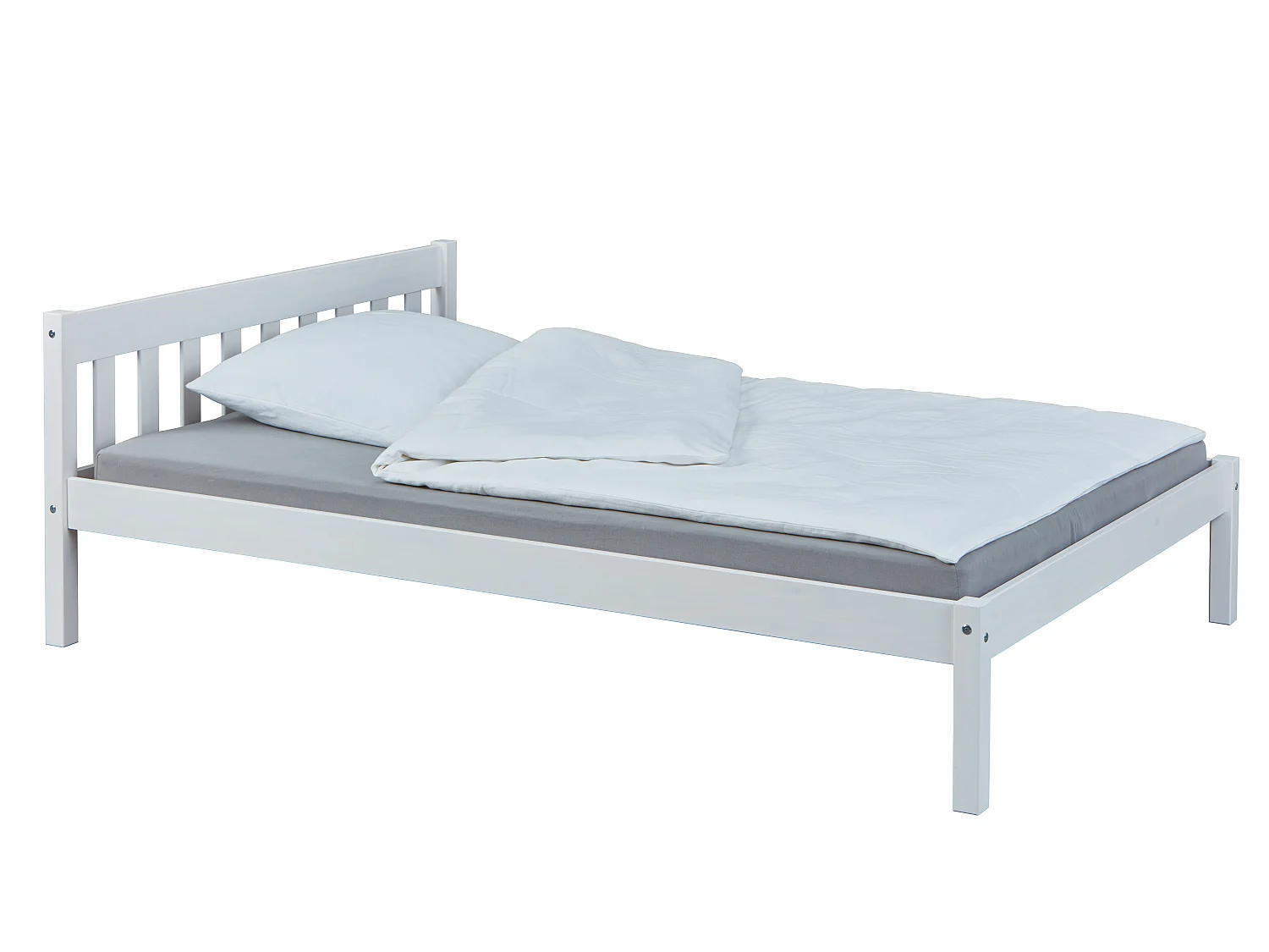 Vicki bed 140x200 cm wit gelakt.