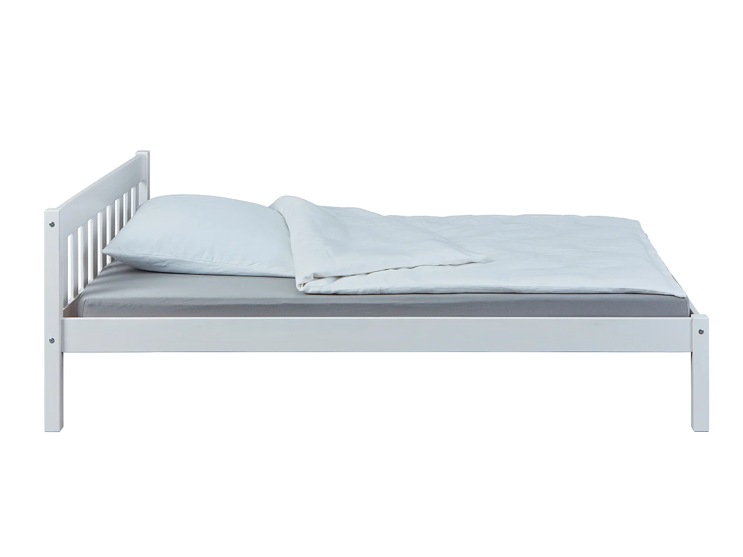 Vicki bed 140x200 cm wit gelakt.