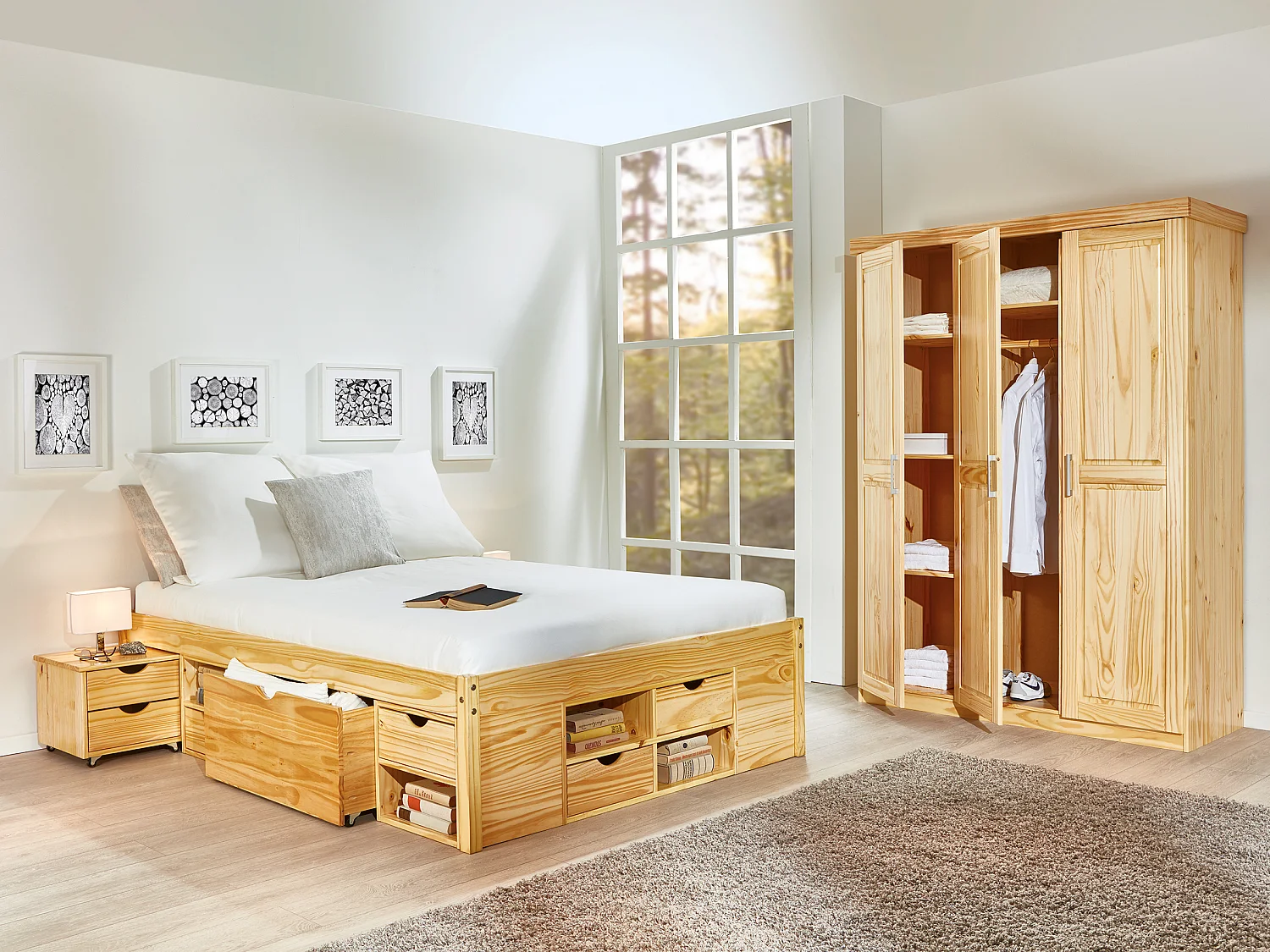 Cluse Bett 180x200 cm natur.