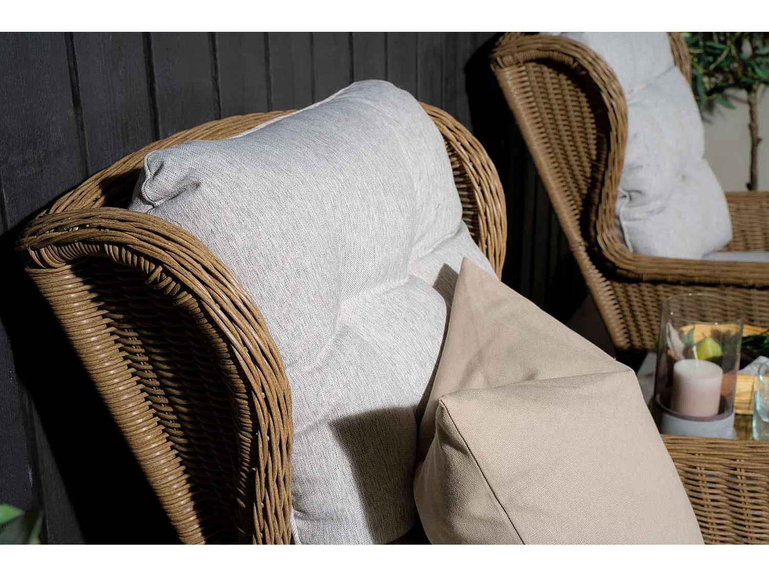 Salon de Jardin Lounge "Washington" 103cm Naturel