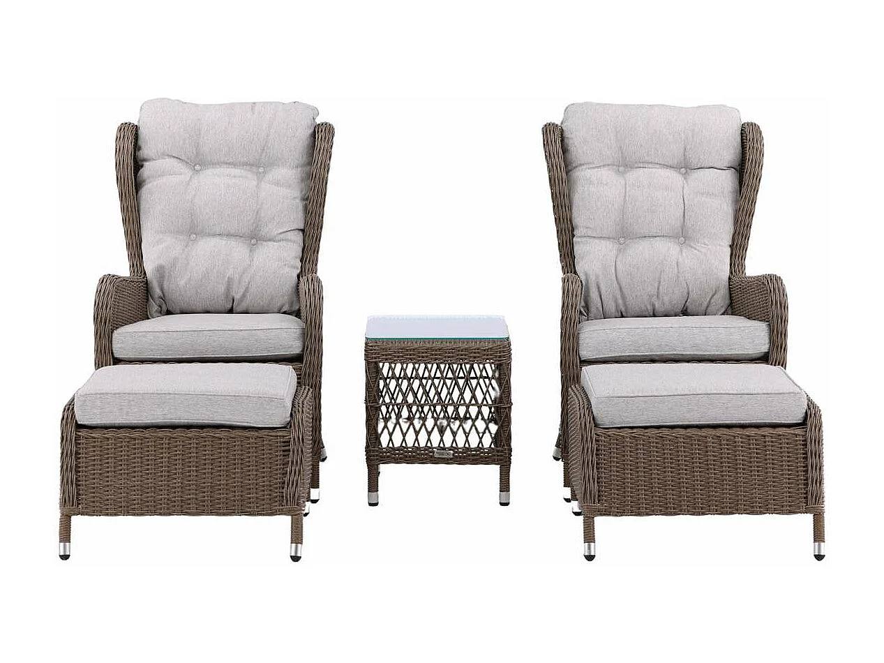 Salon de Jardin Lounge "Washington" 103cm Naturel