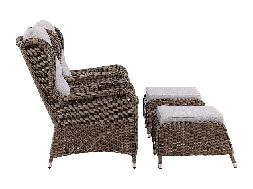 Salon de Jardin Lounge "Washington" 103cm Naturel