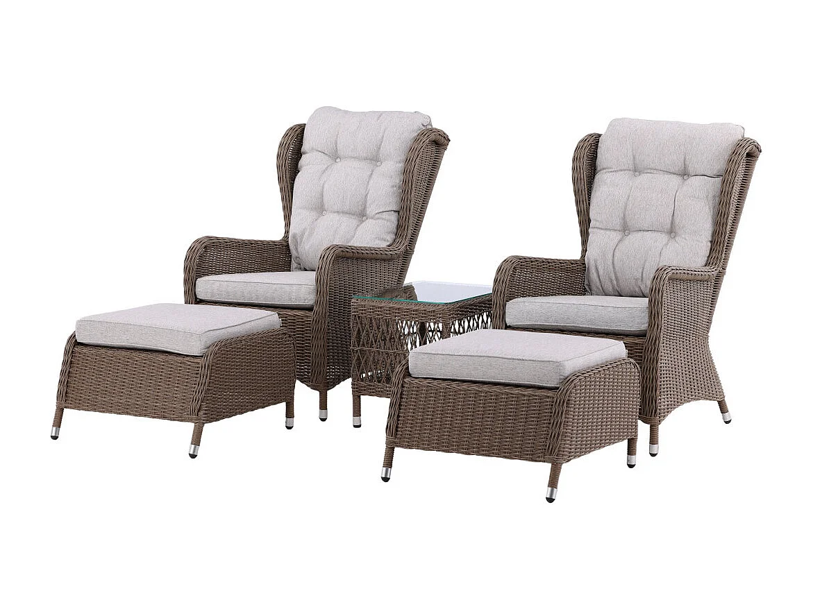 Salon de Jardin Lounge "Washington" 103cm Naturel