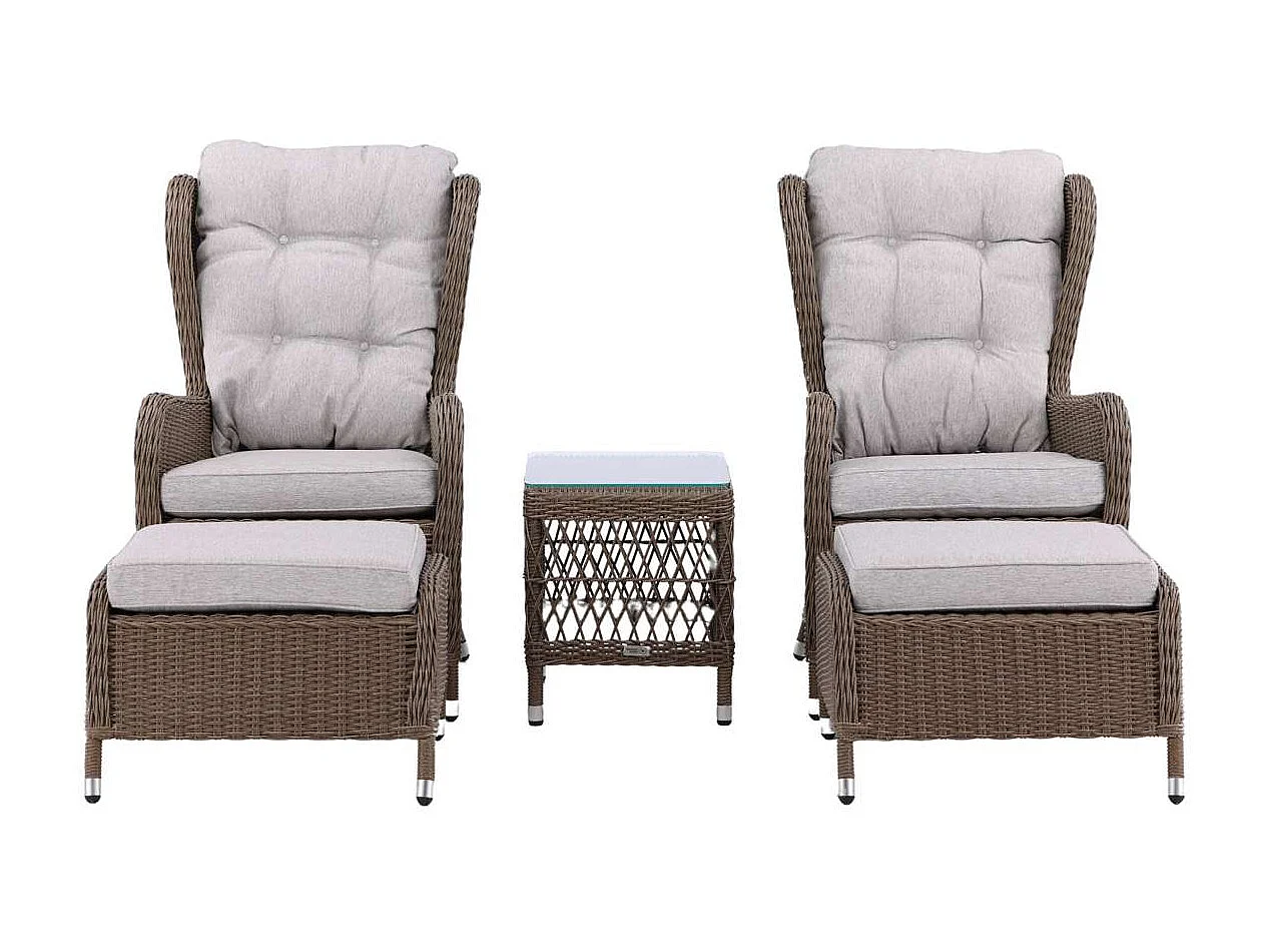 Salon de Jardin Lounge "Washington" 103cm Naturel