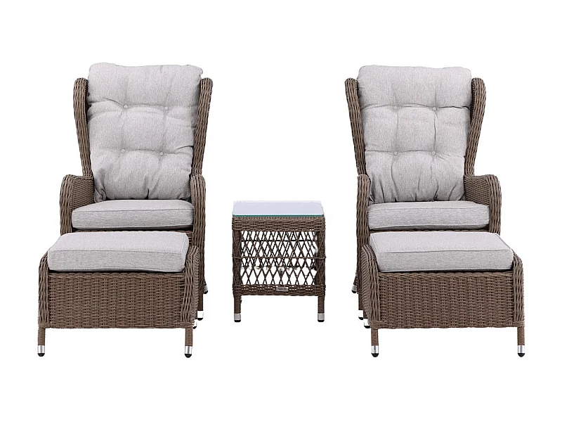 Washington tuinmeubelset 5 delen naturel.