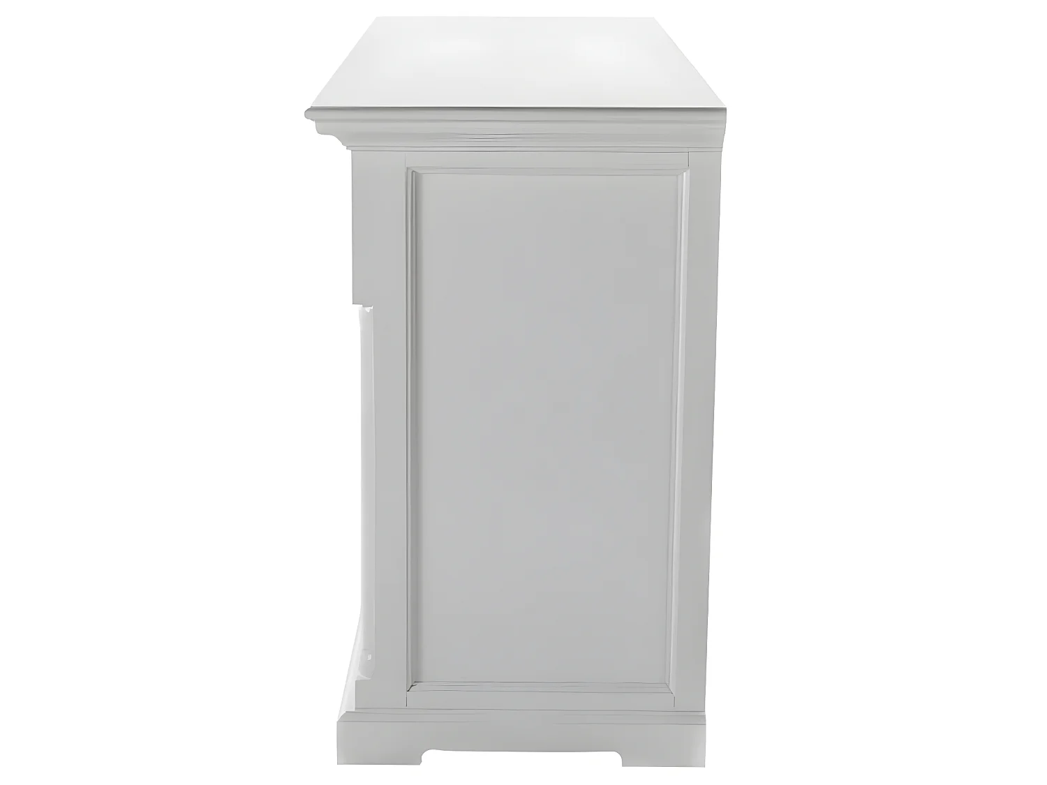 Provence buffet 4 portes, 1 grand 2 petit tiroirs blanc.