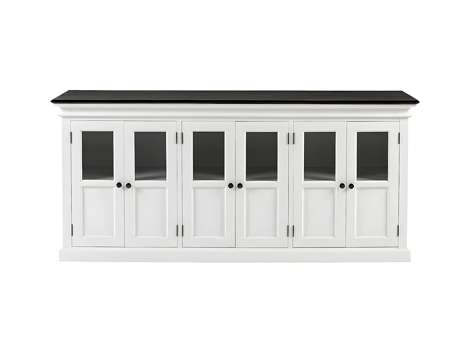 HalifaxContrast dressoir 6 deuren wit, zwart.