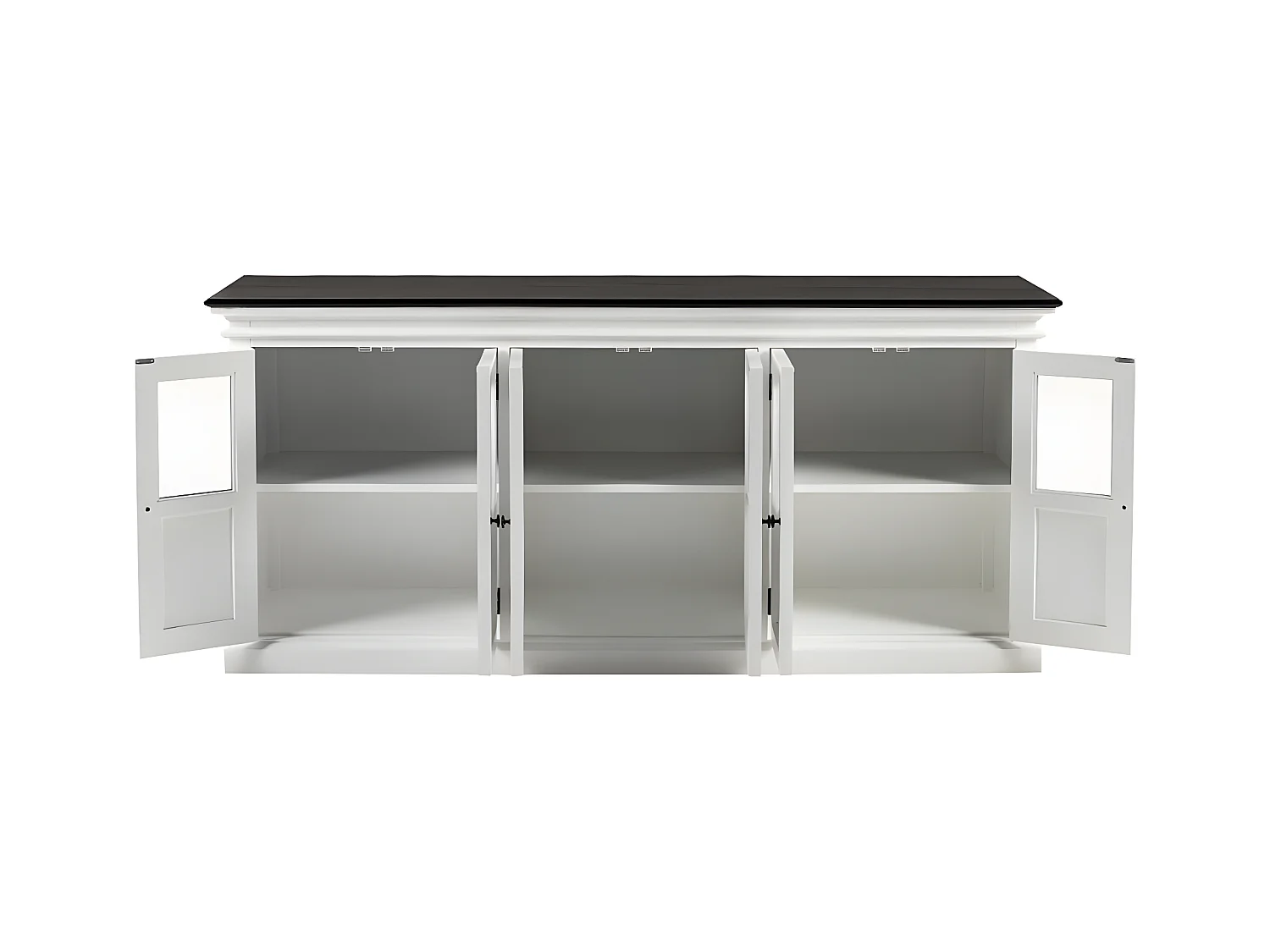 HalifaxContrast buffet 6 portes blanc, noir.