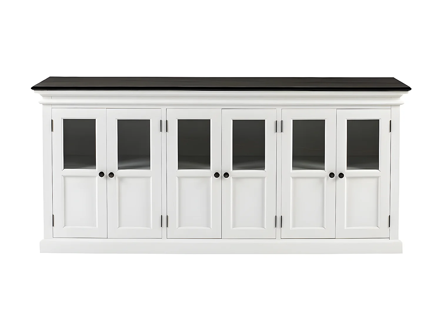 HalifaxContrast dressoir 6 deuren wit, zwart.