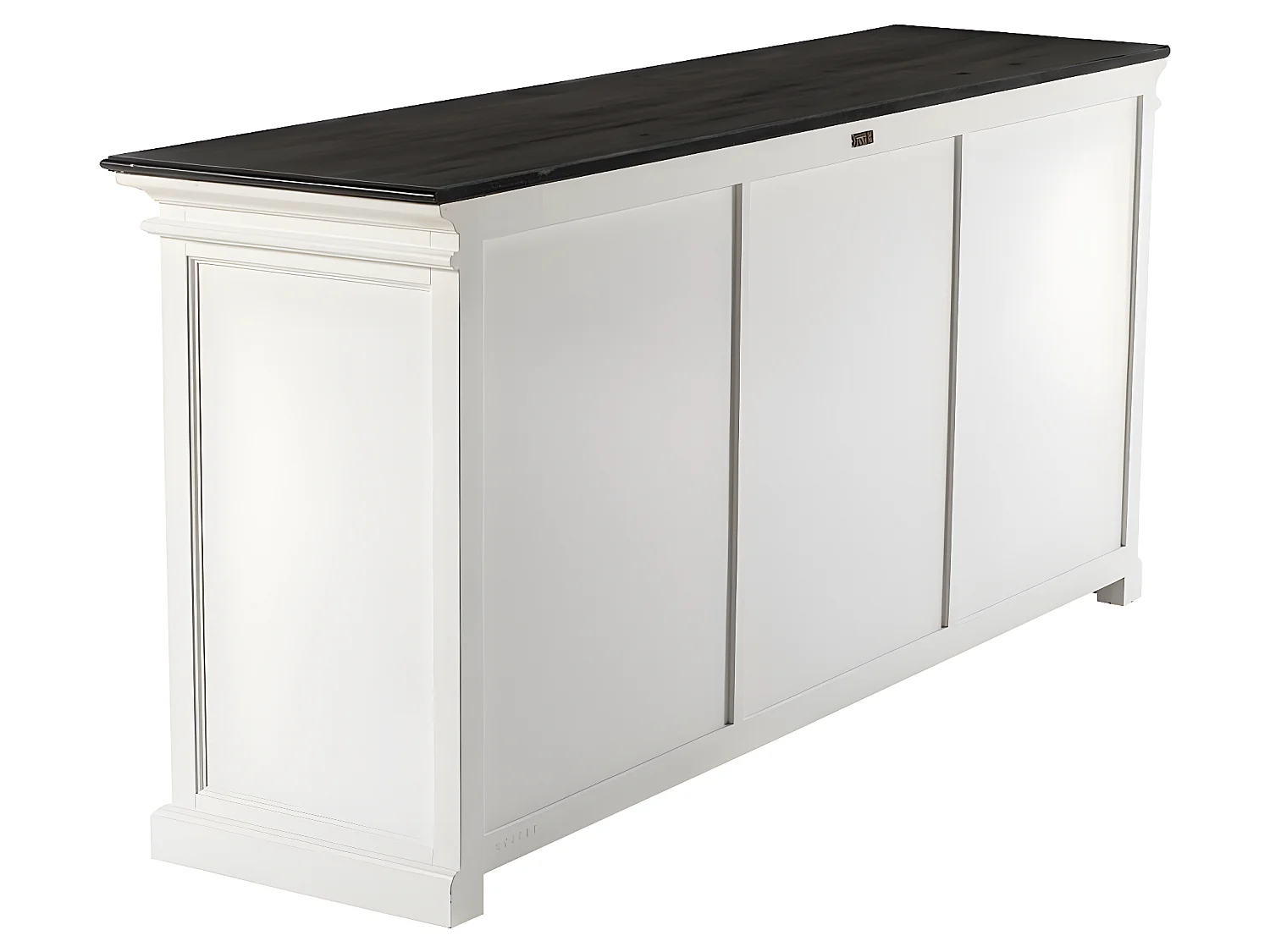 HalifaxContrast dressoir 6 deuren wit, zwart.