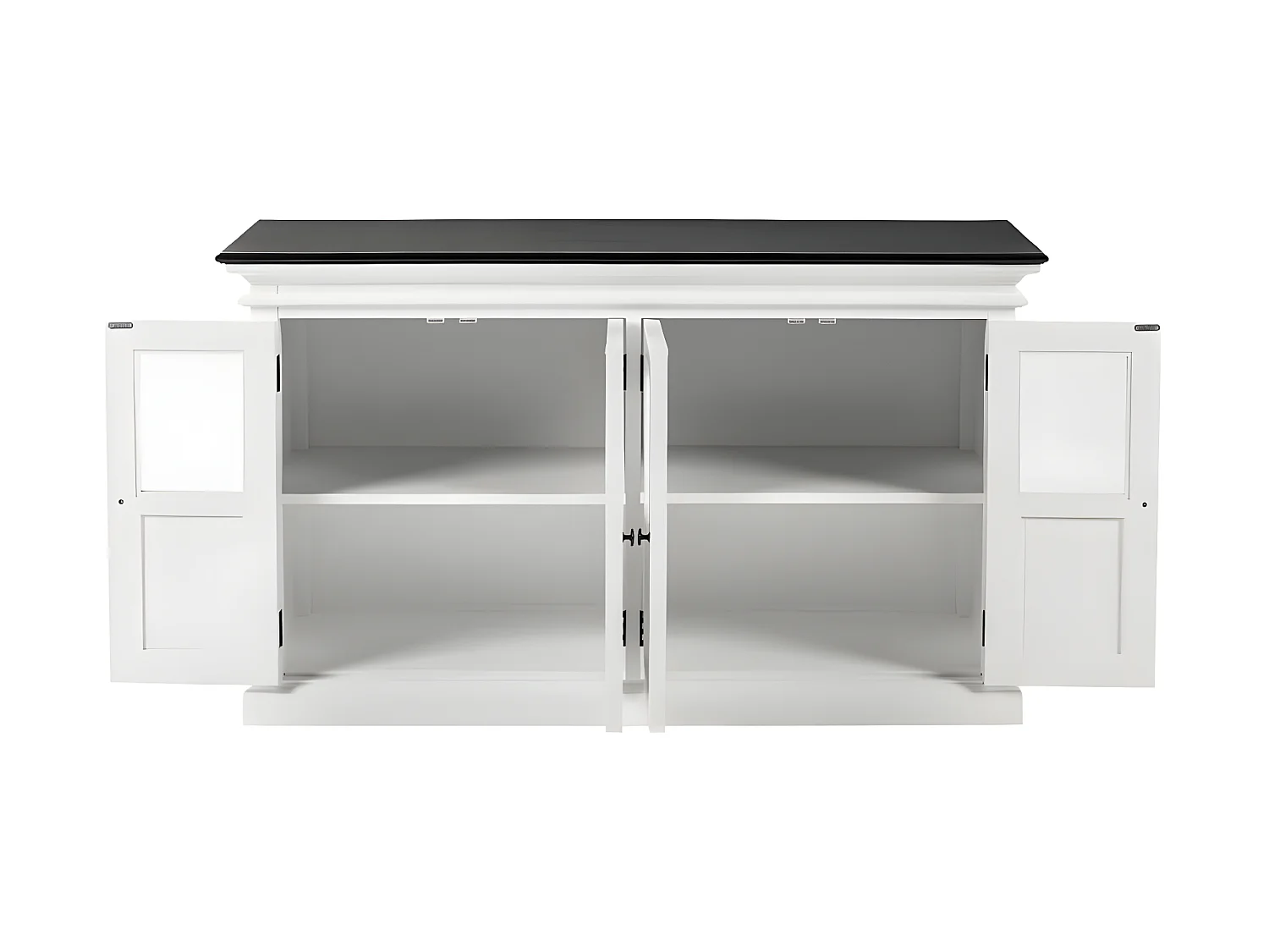 HalifaxContrast buffet 4 portes blanc, noir.