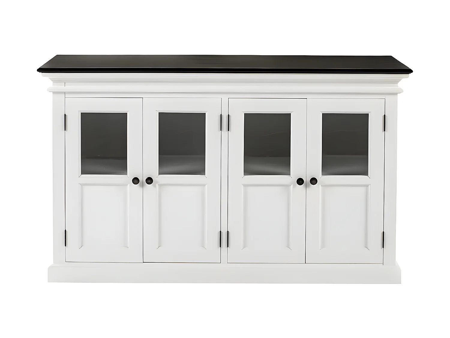 HalifaxContrast buffet 4 portes blanc, noir.