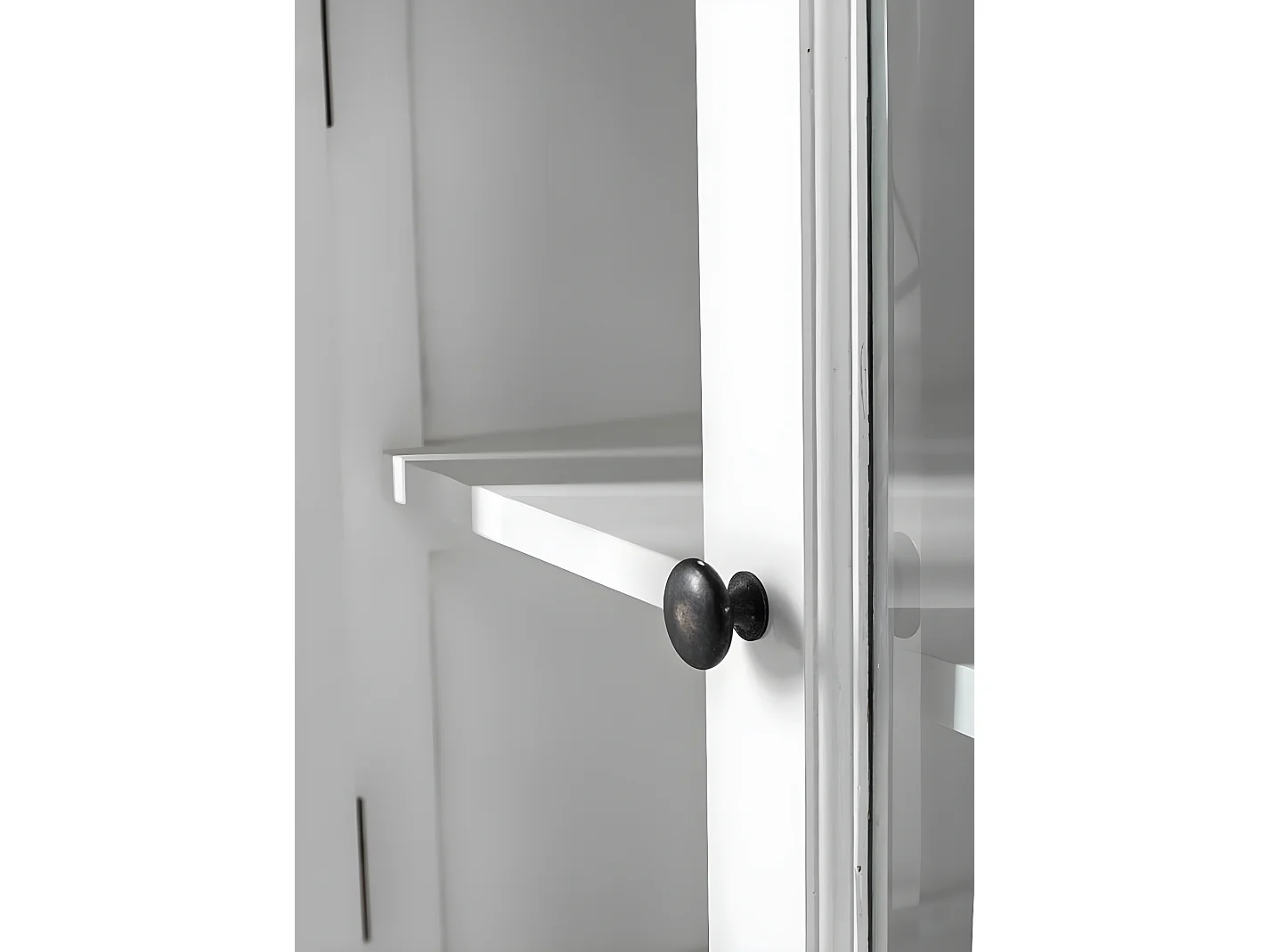 Halifax buffet 4 portes, 2 petit tiroirs, 1 grand tiroir blanc.