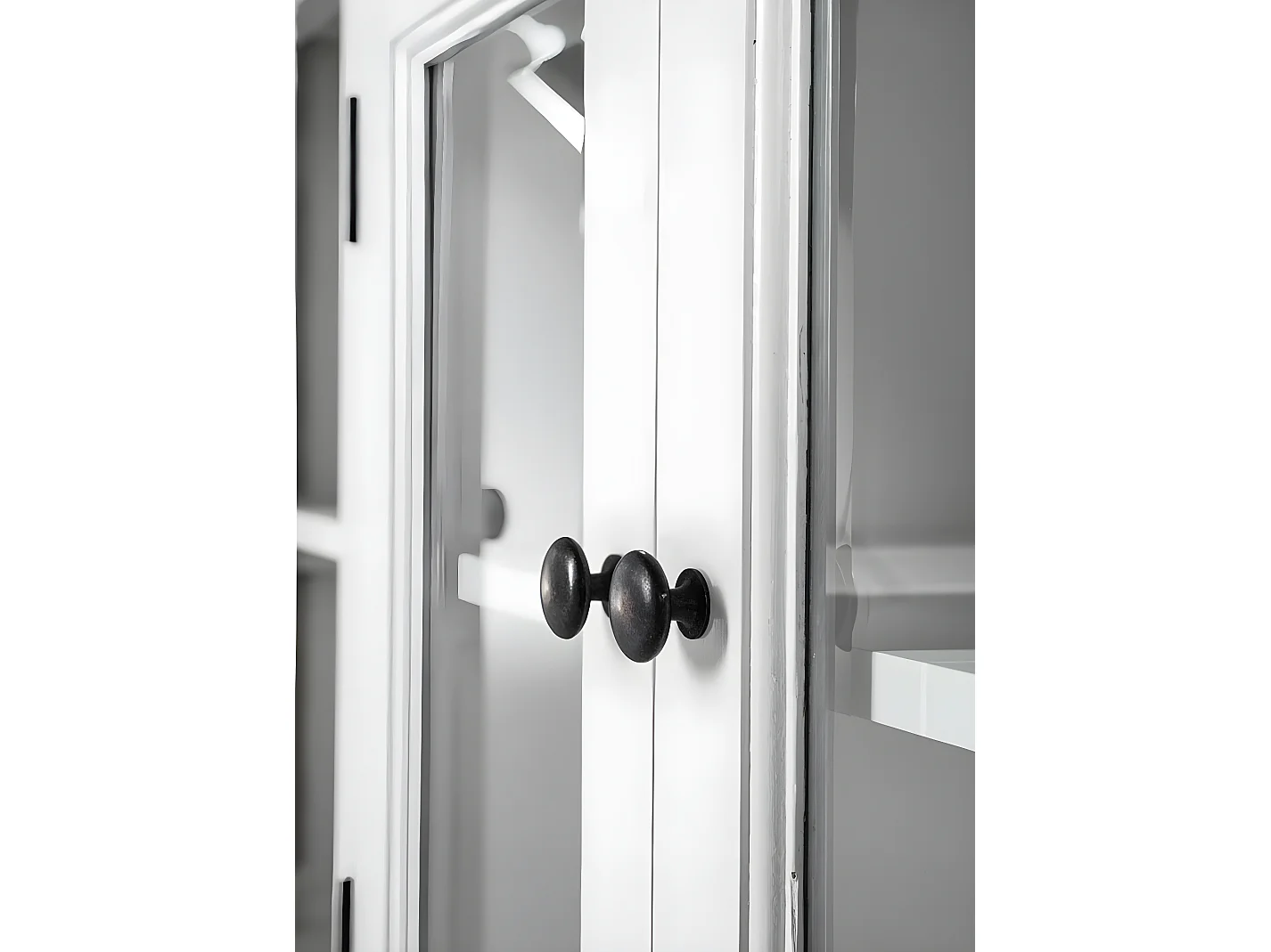 Halifax buffet 4 portes, 2 petit tiroirs, 1 grand tiroir blanc.