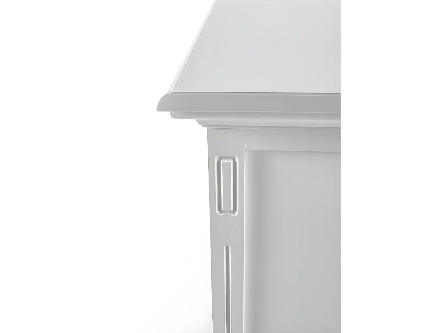 Skansen buffet 4 portes, 2 petit 1 grand tiroir blanc.