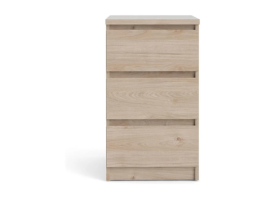 Nada Commode à 3 tiroirs, imitation chêne Hickory.