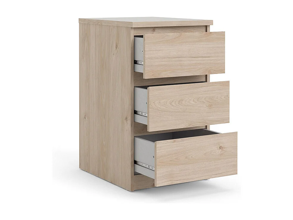 Cassettiera Nada a 3 cassetti, decoro Hickory.