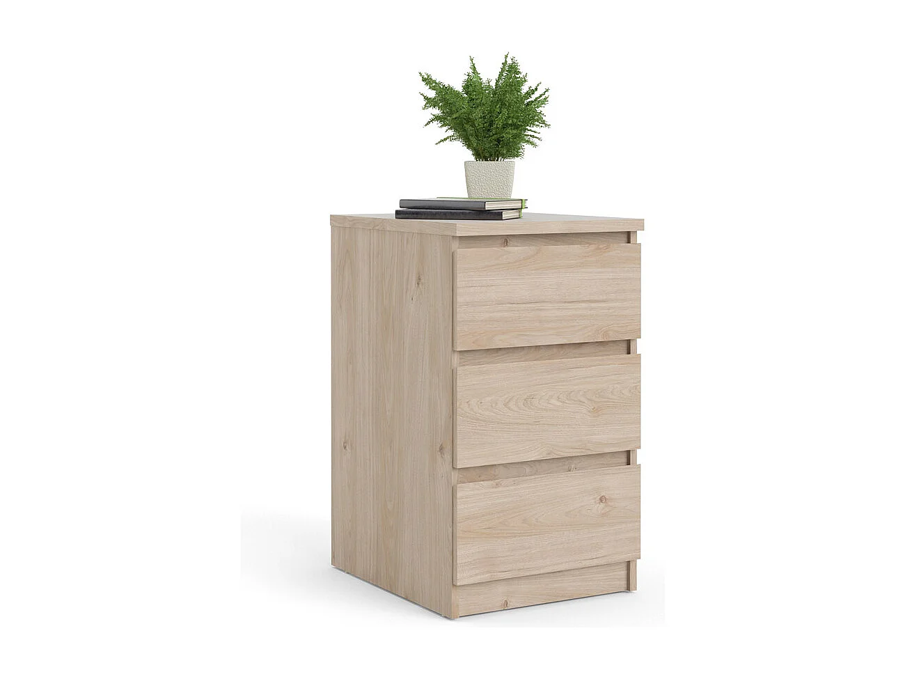 Cassettiera Nada a 3 cassetti, decoro Hickory.