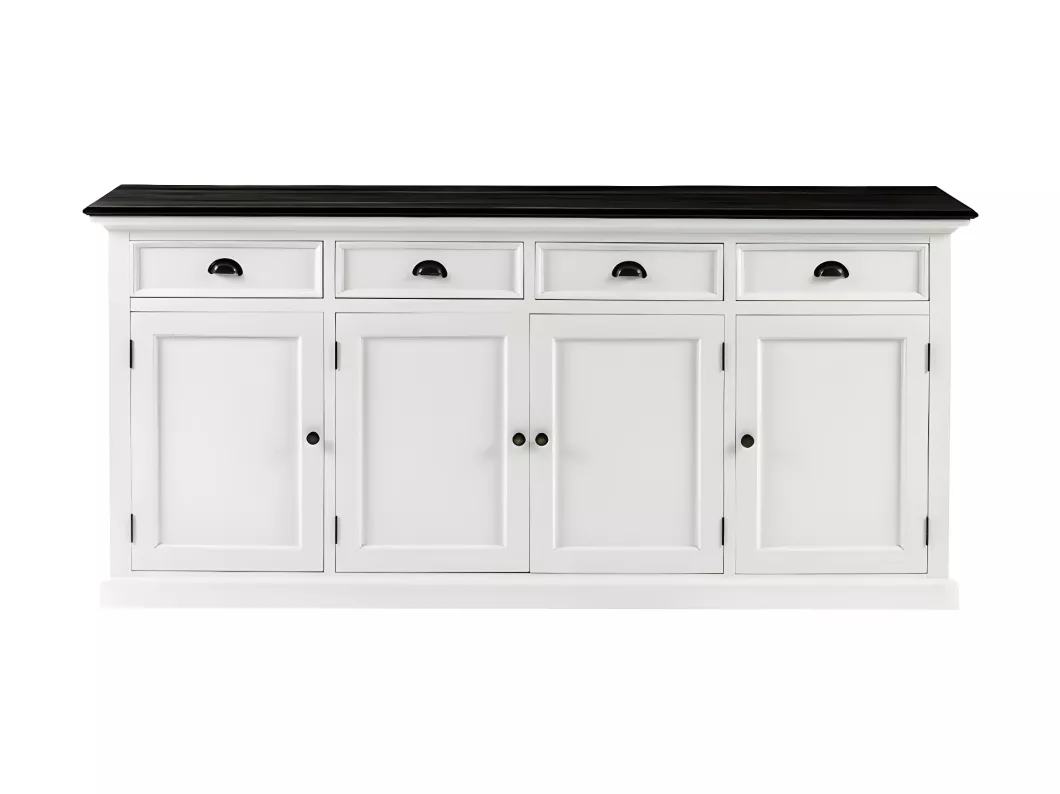 Kauf Unique HalifaxContrast Sideboard 4 Türen, 4 Schubladen weiß, schwarz