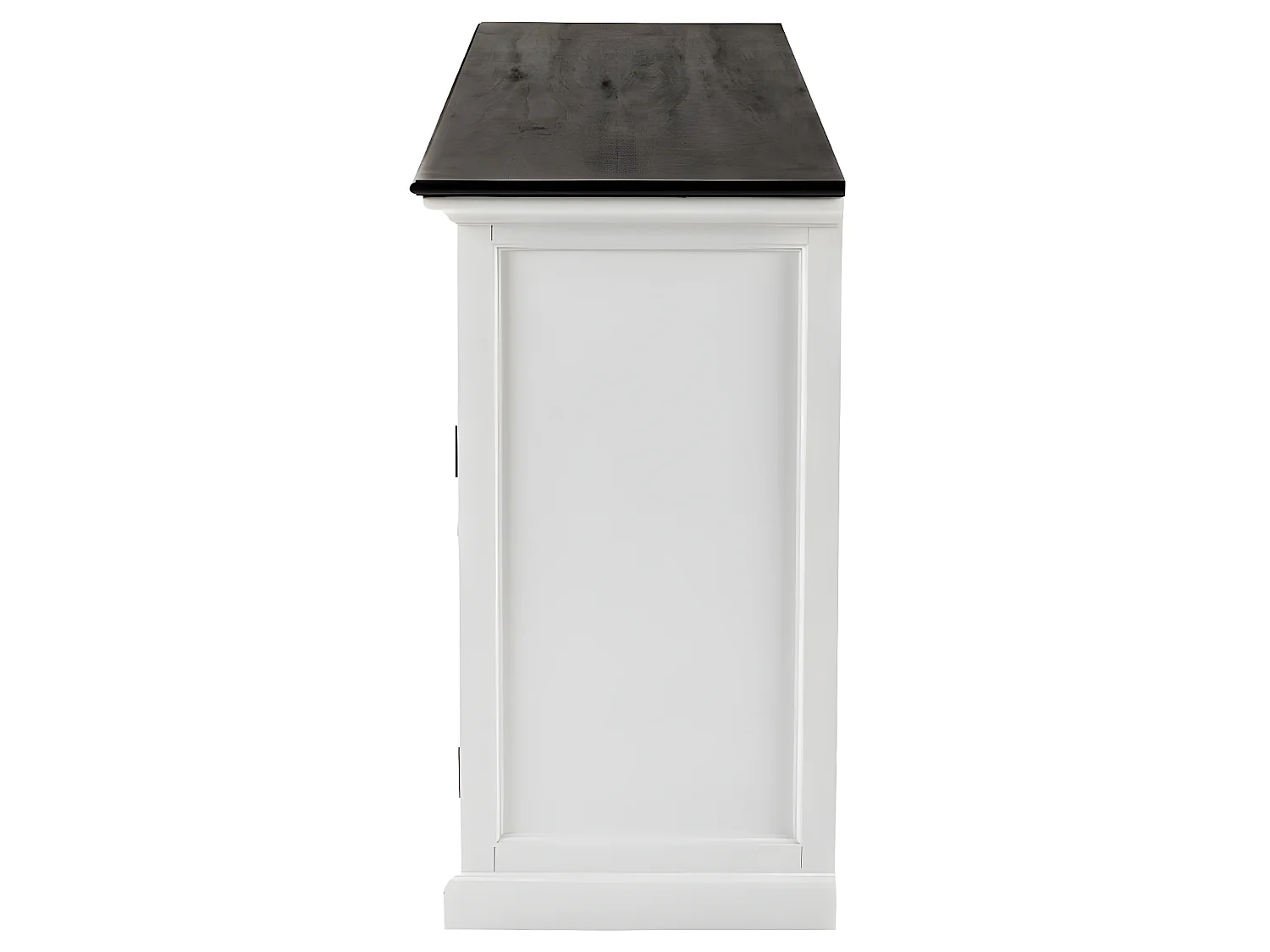 HalifaxContrast dressoir 4 deuren, 4 laden wit, zwart.