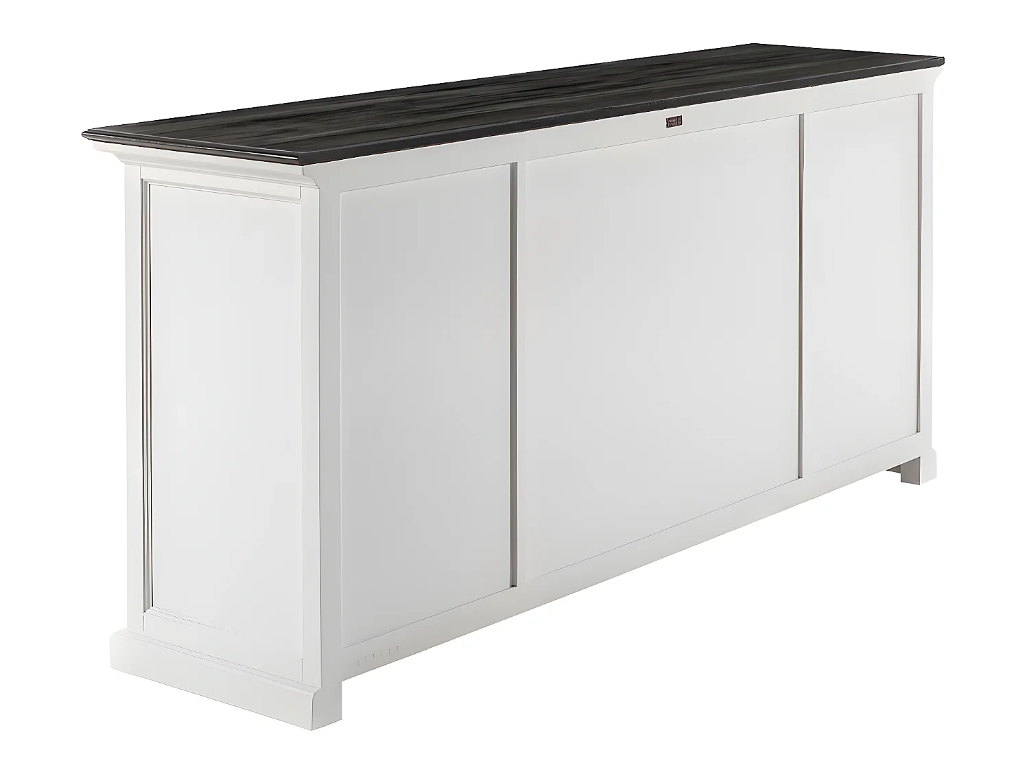 HalifaxContrast dressoir 4 deuren, 4 laden wit, zwart.