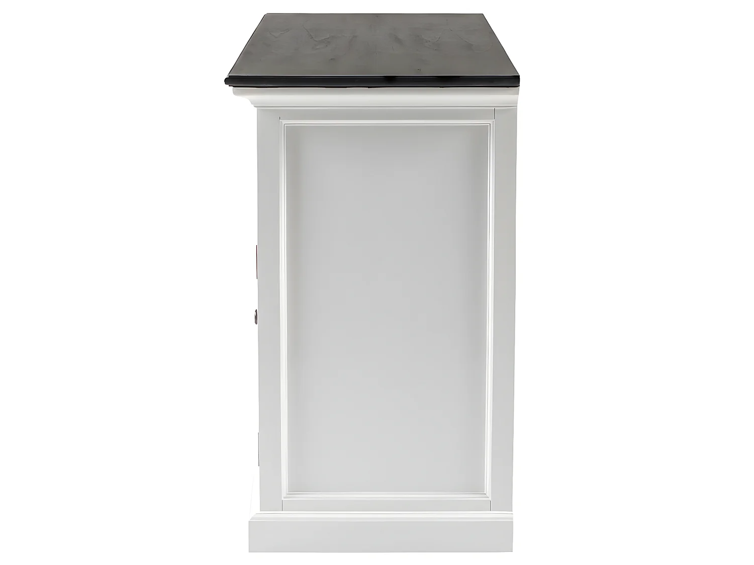 HalifaxContrast buffet 4 portes, 2 petit og 1 grand tiroir blanc, noir.