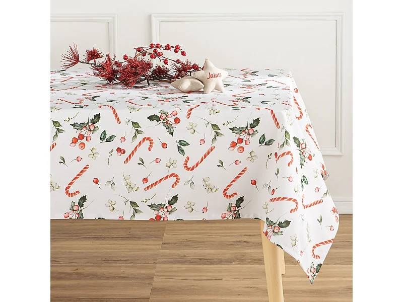 Mantel Antimanchas 100% Algodón Sweet Red 140X100