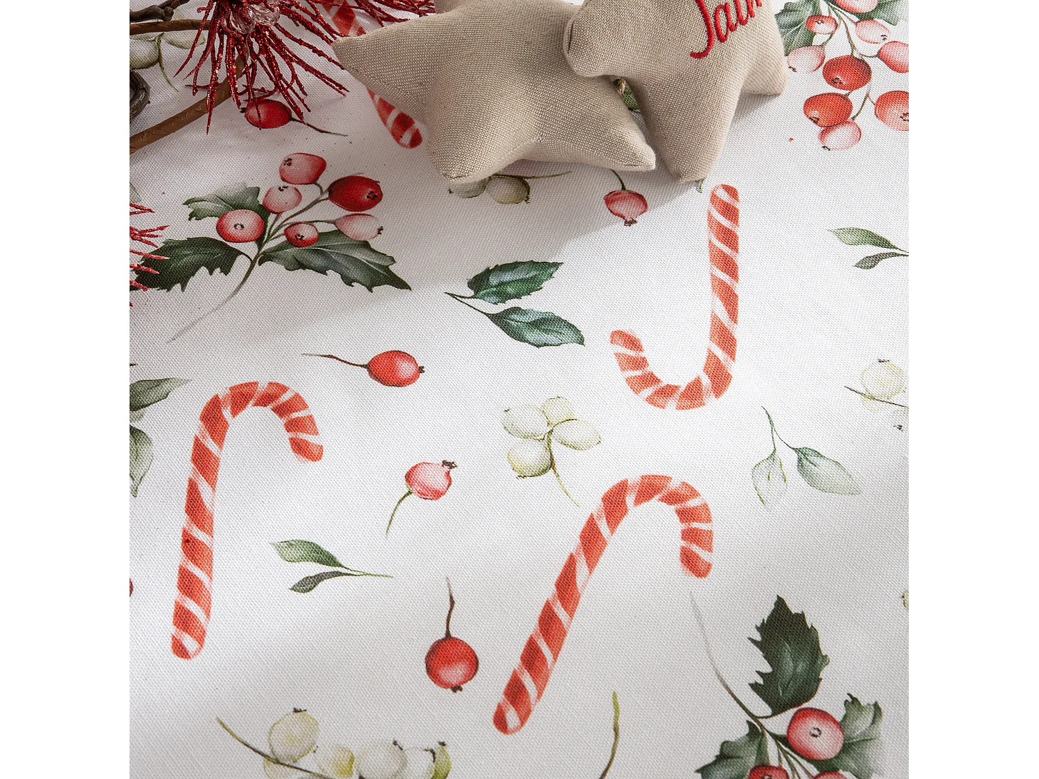 Mantel Antimanchas 100% Algodón Sweet Red 140X100