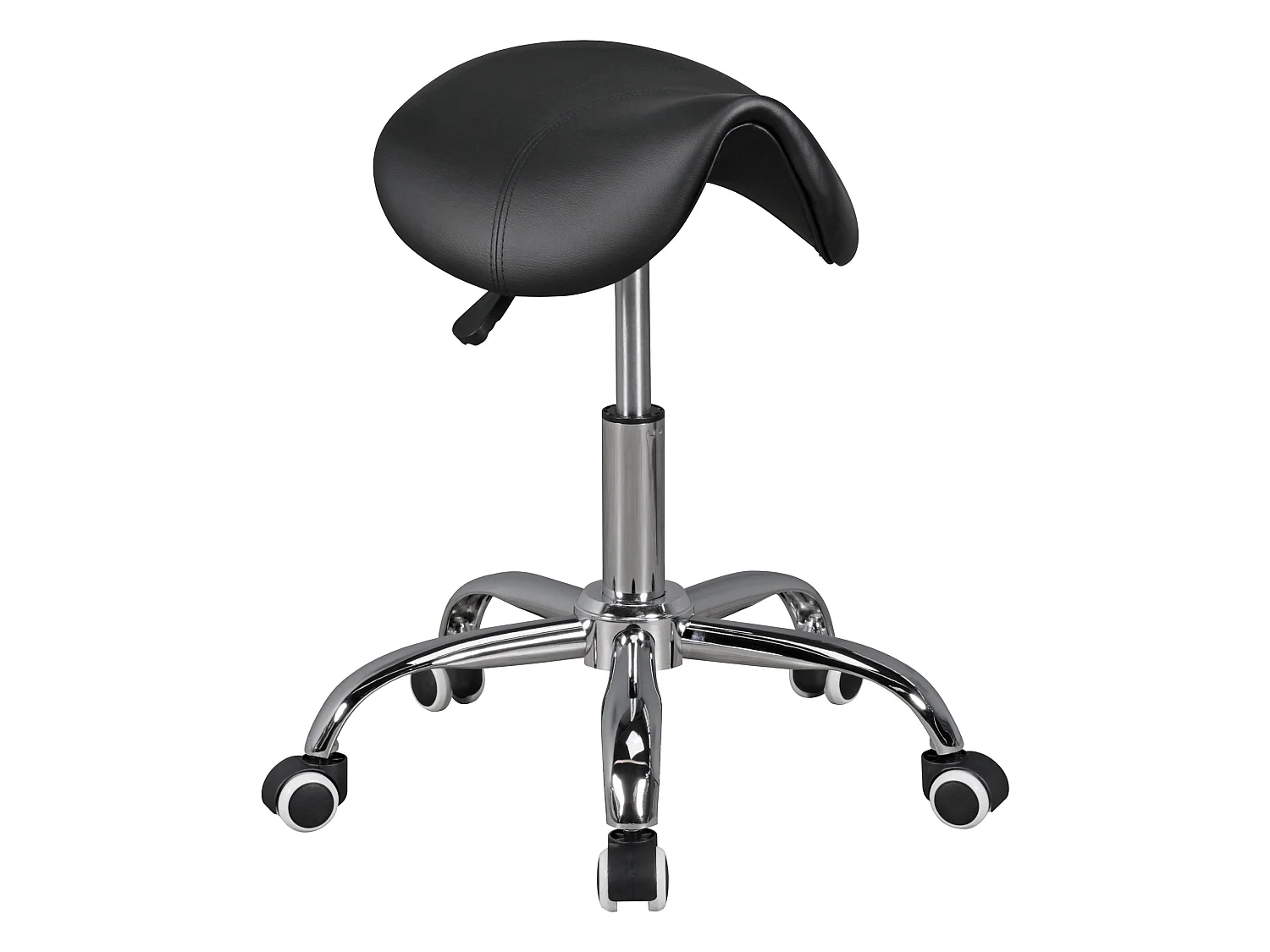 Sgabello da sella con Ruote 48 - 50 cm Ecopelle Sgabello da Lavoro