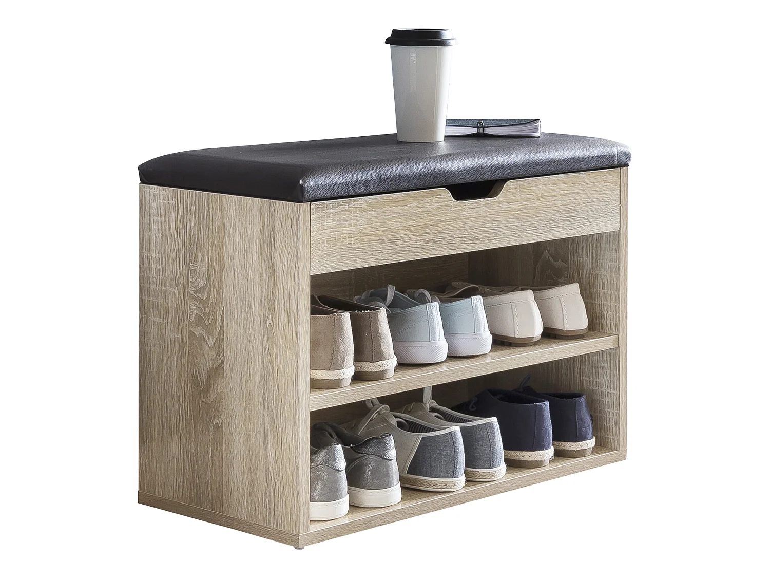 Banc de Rangement à Chaussure Entrée 60x40x30 cm Étagère a Chaussures