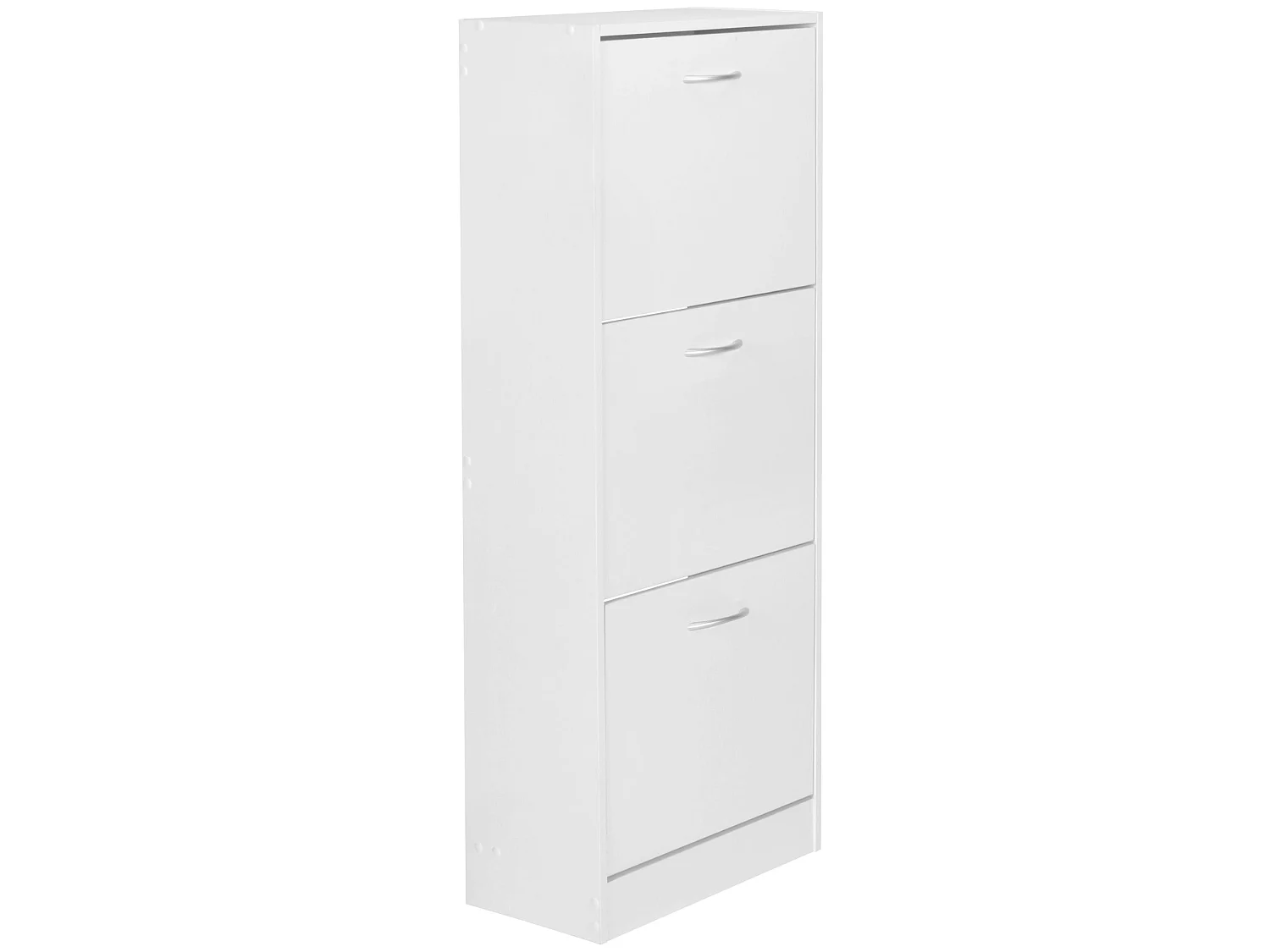 Étagère à chaussures Bois 50x125x24cm Blanc Armoire chaussures 18 paires