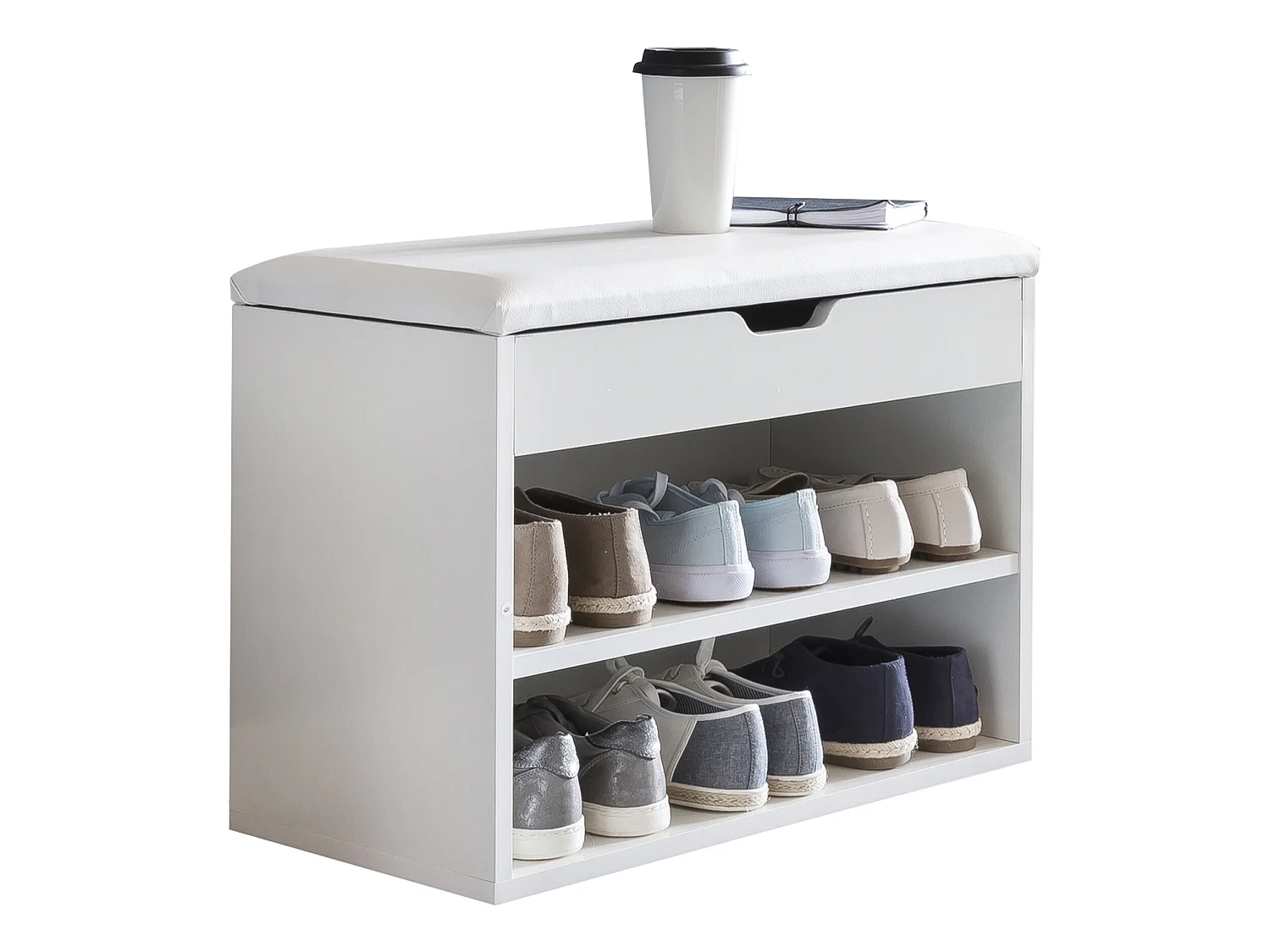 Banc de Rangement à Chaussure Entrée 60x40x30 cm Étagère a Chaussures