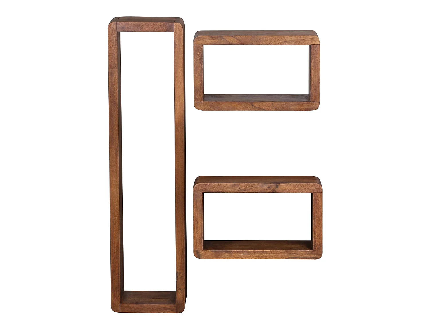 3er Set Wandregale Massivholz Holzregal Landhaus Wandboard Naturprodukt