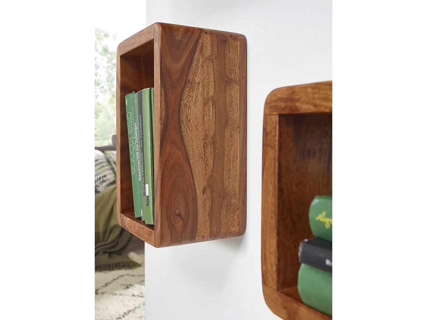 Étagère murale Lot de 3 Bois Massif Étagère en bois Étagère à livres