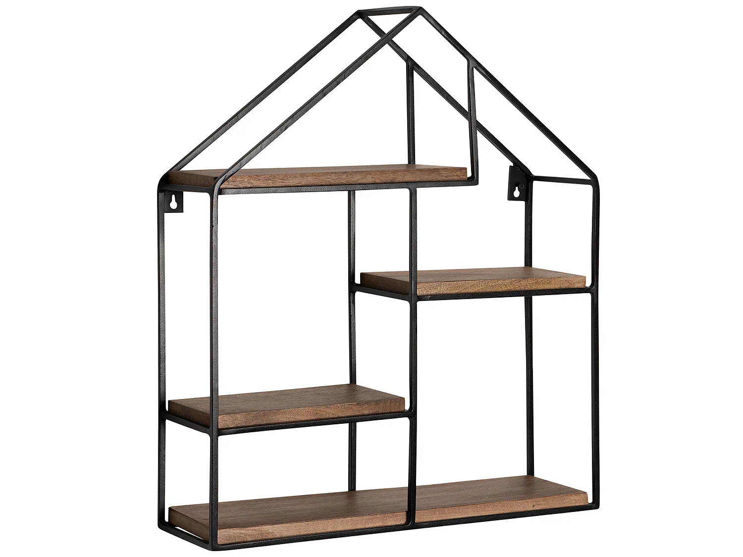 Wandregal Hängeregal Holz Metall 50x60x14 cm Regal Haus Industrial