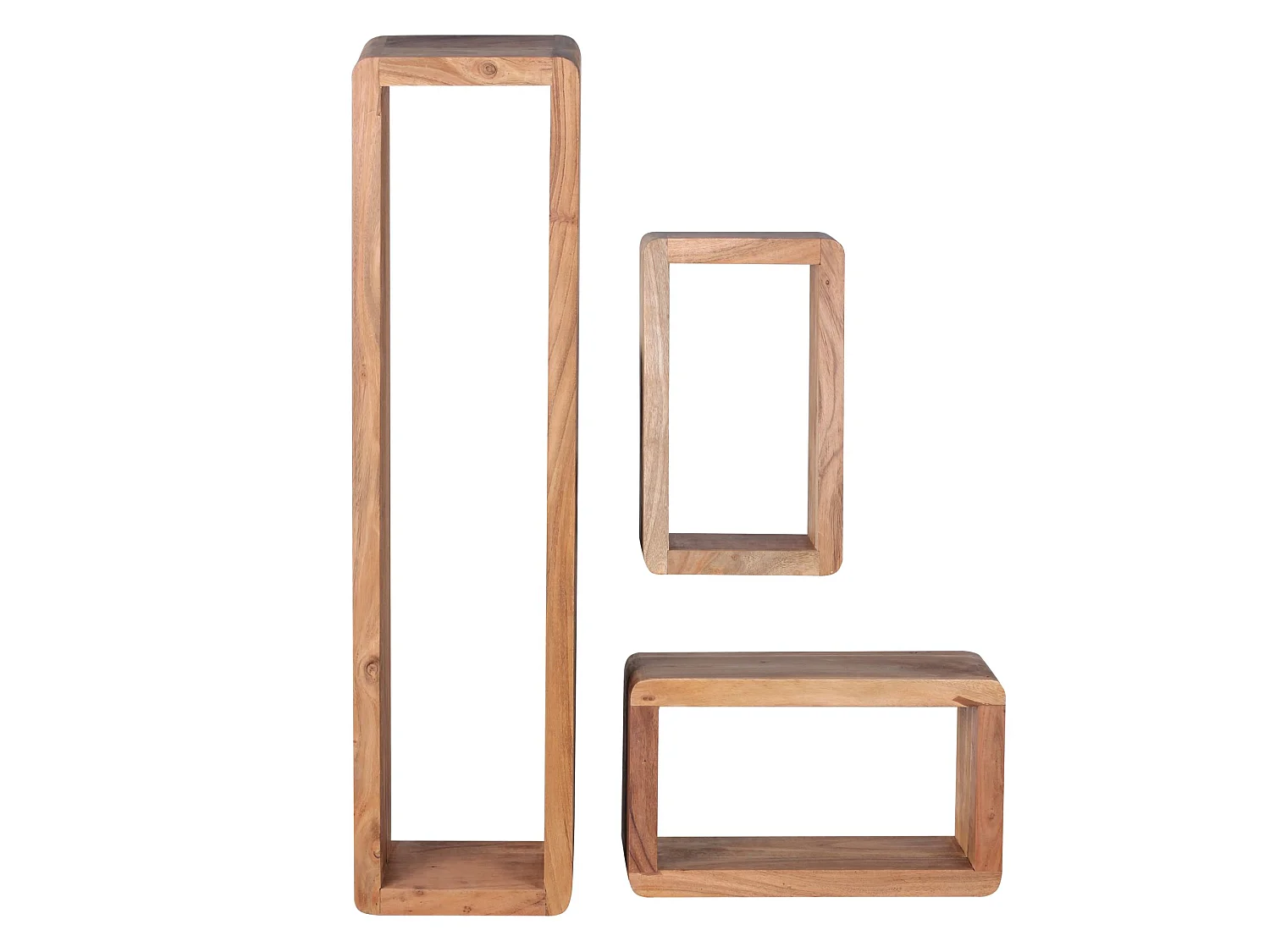 Set di 3 ripiani a muro in legno massello di legno Mensola paese stile