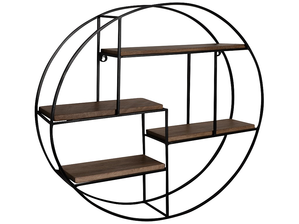 Étagère Murale Bois Massif 70x70x18 cm Étagère Suspendue Flottante Ronde