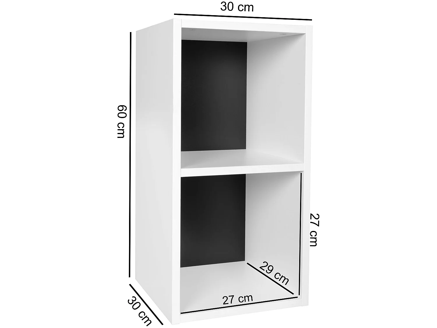Étagère à livres bois 30x60x30 cm Étagère Design Étroit Étagère en bois